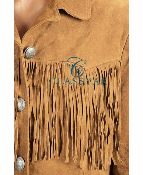 Women Western Leather Jacket - Original Suede Leather