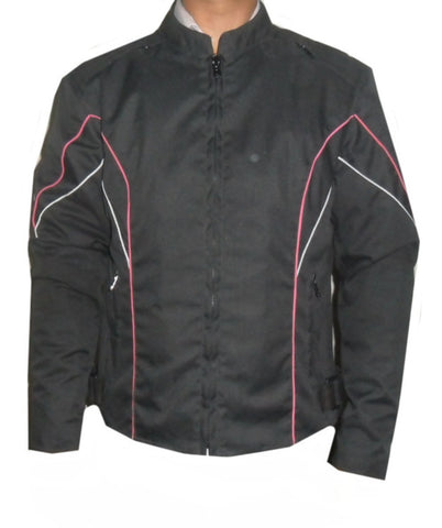 Classyak Men's Biker Cordura Skull Eye Leather Jacket