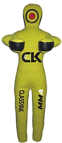 Classyak MMA Martial Arts Grappling Dummy Yellow Jiu Jitsu Punching Bag - Unfilled