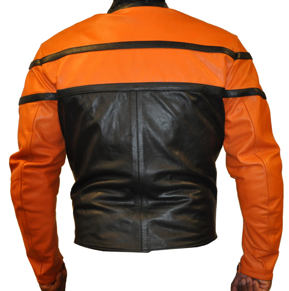Classyak Real Leather Motorbike Jacket, Padded Protection. Xs-5xl