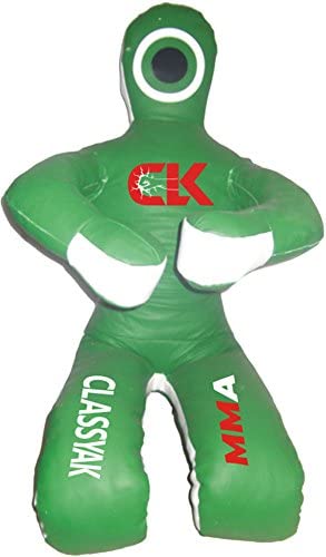 Classyak MMA Jiu Jitsu Martial Arts Training Wrestling Green Sitting Position Punching Bag - Unfilled