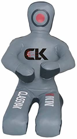 Classyak MMA Jiu Jitsu Martial Arts Training Wrestling Gray Sitting Position Punching Bag - Unfilled