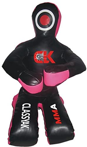 Classyak MMA Jiu Jitsu Martial Arts Training Wrestling Black Sitting Position Punching Bag - Unfilled